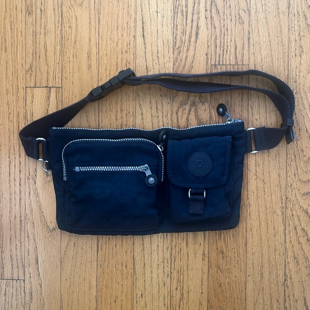 Kipling dark navy blue and black belt bag